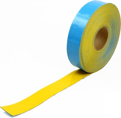 Weerbestendige vloertape - Geel - 3000 cm x 50 mm x 1,3 mm- Vlak - Polyethyleen met hoge dichtheid (HDPE) - 1,3 mm - Voor binnen & buiten