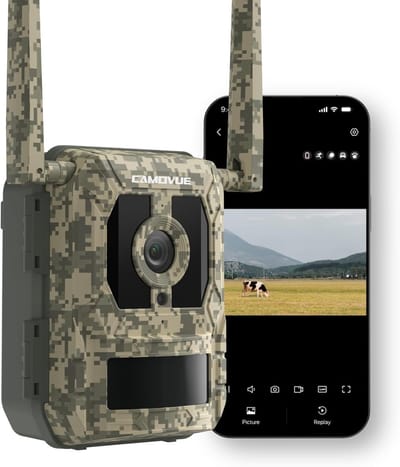 Wildcamera met SIM - 4G LTE Camera - Dieren Bewaken - Starlight Nachtzicht - 8MP UHD - Digitaal Camouflage