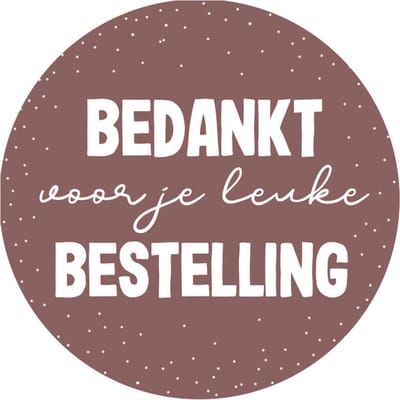 Sticker Bedankt voor je leuke bestelling roze - webshop sticker - bedanksticker bestelling - sluitsticker verpakking - 20 stuks
