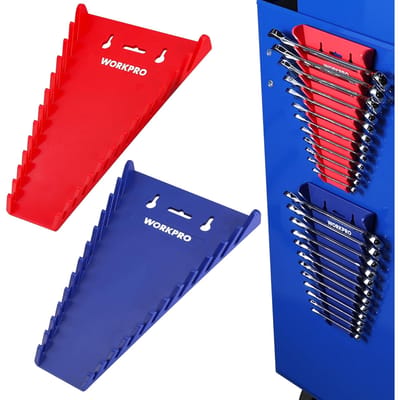 Lot de 2 organisateurs magnétiques pour clés 12 pièces Set de supports pour clés Pour boîte à outils Tiroir Porte-clés Plateaux à outils SAE (14  - 1516 ) Et Métrique (6Mm-24Mm) United States