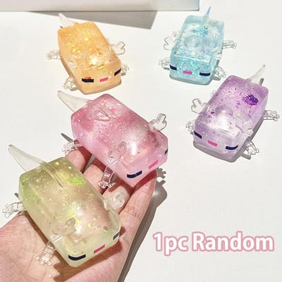 Squishy Axolotl Speelgoed Met Glitters Pailletten Langzaam Rijzend Stressverlichtende Bal Dier Sensorisch Fidget Speelgoed Knijp Ontluchtingsspeelgoed Leuk Speelgoed Cadeau
