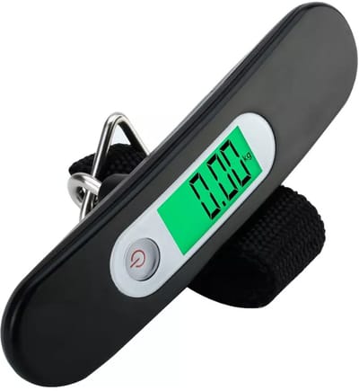 Digitale Kofferweegschaal Serie - Draagbaar Hangend Ontwerp - LCD Scherm met Verlichting - Tot 50kg Meetbereik - Ideaal voor Reizigers (Zwart)