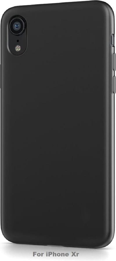 Schokbestendige Liquid Silicone Back Cover for iPhone XR _ Zwart