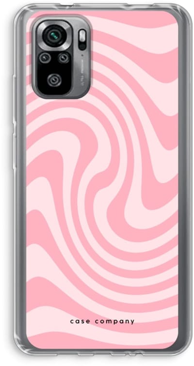 Case Company® - Hoesje geschikt voor Xiaomi Redmi Note 10S hoesje - Swirl Roos - Soft Cover Telefoonhoesje - Bescherming aan alle Kanten en Schermrand