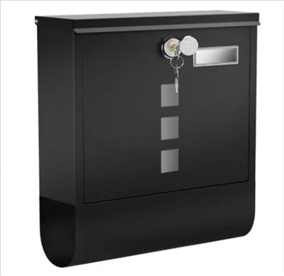 Brievenbus Grijs Groen - Post Opbergbox - Wandmontage Buiten - Beveiligd Sleutel Slot - 10D x 10W x 10H mm