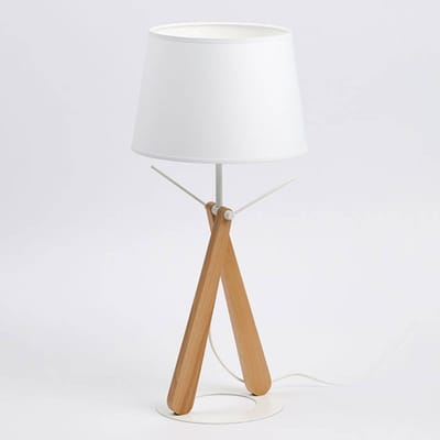 Aluminor Tafellamp Zazou LT wit / hout licht