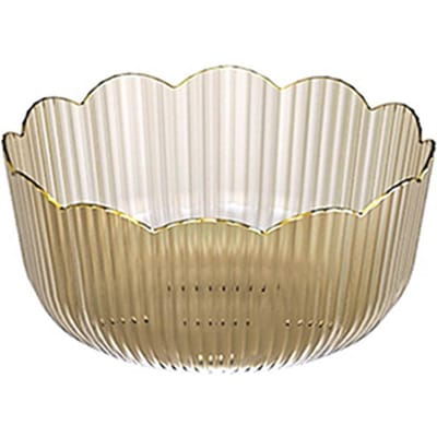 Multifunctionele Grote Capaciteit Fruitkom Transparant Plastic Fruitschaal Keukenaccessoires Keukengadgets Fruitbord Huisdier beige