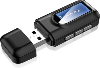 SnelShoppen - Nizirioo Bluetooth Adapter 5.0 - 2-in-1 Draadloze Transmitter & Ontvanger - 3.5 mm en USB - Ideaal voor Car, TV, PC, Hoofdtelefoon, Spea