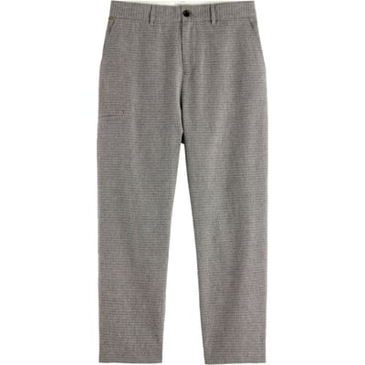 Scotch & Soda Basket-weave Wide Fit Cotton/linen Chino Soft Camel Mini Pat Size: W29 | Chinos Outlet | Heren | Grijs