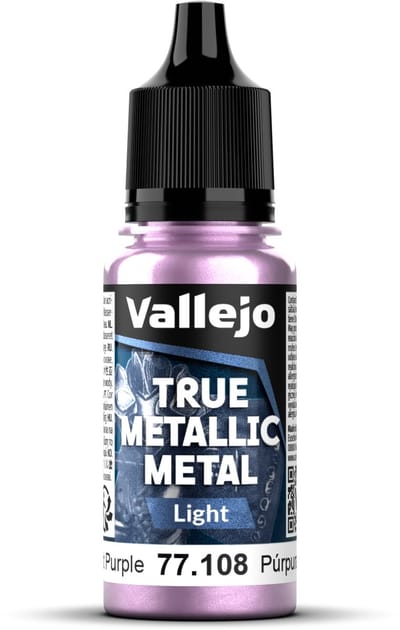 Vallejo Hobbyverf Acrylverf - 77108 True Metallic Metal - Light - Amethist Paars - Acryl - Verf flesje - 1x 18 ml
