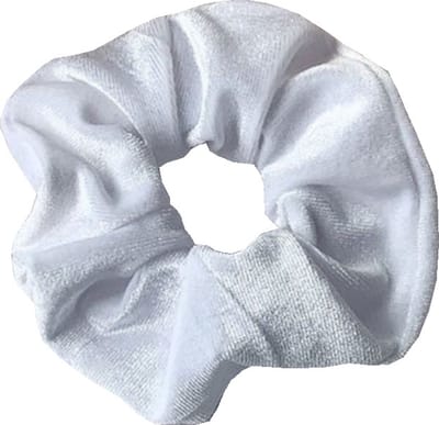 Haarsoires Haarelastiek Scrunchie – Basic – Velvet Stof – Wit - Haarkrinkel - Haar Elastiek met Stof - Zacht & Haarvriendelijk