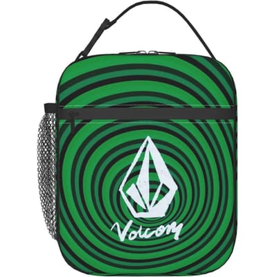 V-Volcom Logo Geïsoleerde Lunchtas voor Kinderen School Koeltas Thermische Voedseldoos Tote Lekvrije Lunchboxen Container One Size