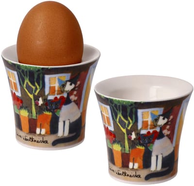 Goebel - Rosina Wachtmeister | Eierdopjes Una bellissima giornata - 4 stuks | Porselein - 6cm