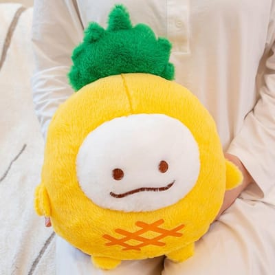 Peluche Mignonne Elfe Ananas Peluche Boule Pêche Peluche Monstres Oreiller Câlin Jeté Coussin Pour Fille Garçon Anniversaire about 25X15cm