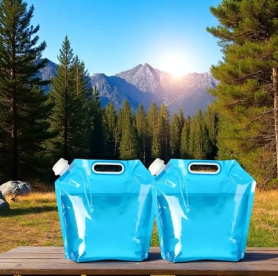 Dutchers® Watercontainer - 2 Stuks - BPA vrij - Waterzak - Container - Waterreservoir - Opvouwbaar - Handig Meenemen - Bewaren - Noodrantsoen - Watertank - Jerrycan - 10 Liter