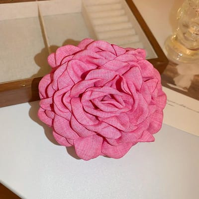 Grote Bloem Dames Haarklemmen 2023 Nieuw Binnen Vintage Mode Hoofddeksels Eenvoudig Grote Maat Haaraccessoires voor Dames Cadeau helder roze