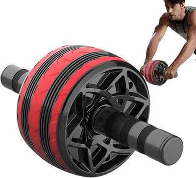Buikroller Trainer - Core Trainer - Thuis Fitness - Automatische Rebound - 21x17x15 cm - Rood