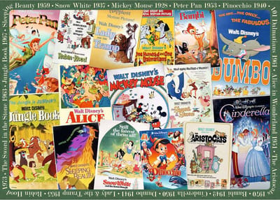 Ravensburger puzzel Vintage Posters Disney - 1000 stukjes.