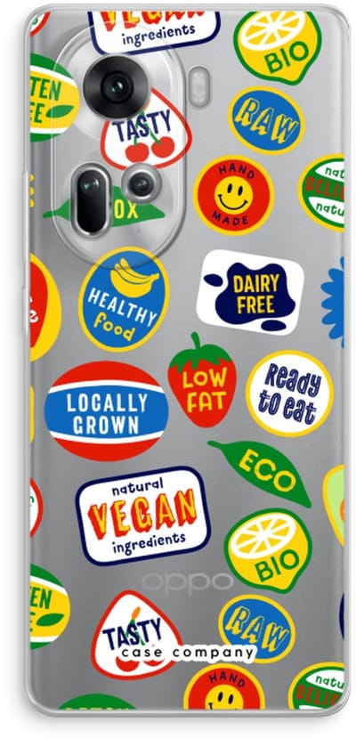 Case Company® - Hoesje geschikt voor Oppo Reno 11 hoesje - Fruitsticker - Soft Cover Telefoonhoesje - Bescherming aan alle Kanten en Schermrand