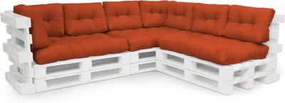 Palletkussens Set - Zitkussens Outdoor - Tuinmeubels Maken - Afneembare Hoezen - 11 Delig - Zalm