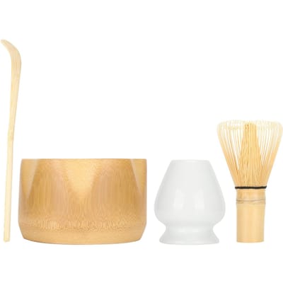 Ensemble d'outils de préparation de matcha, fouet à thé en bambou, bol à cuillère à thé, support de fouet à thé en céramique, service à thé