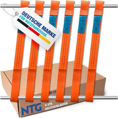 Set van 6 Spanbanden met Dubbele Lus voor Motorfiets - Robuuste Lashing Straps voor Veilig Transport