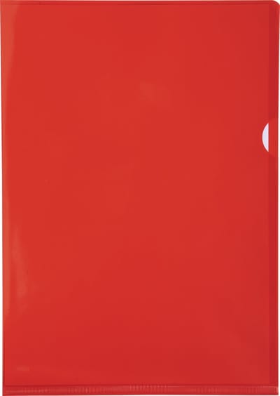 Exacompta 10x Pak van 10 L mappen - gladde en stevige PVC 13/100e - A4 - Rood - 660575E