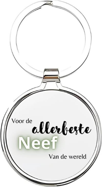 Akyol - voor de allerbeste neef van de wereld Sleutelhanger - Neef - de leukste neef - neef sleutelhanger - neefje - sleutelhanger - sleutelhanger voor neven - familie sleutelhanger - verjaardagscadeautje - cadeau voor de liefste neef - 4 x 7,5 CM