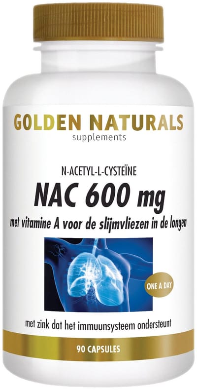 Golden Naturals NAC 600mg (90 veganistische capsules)