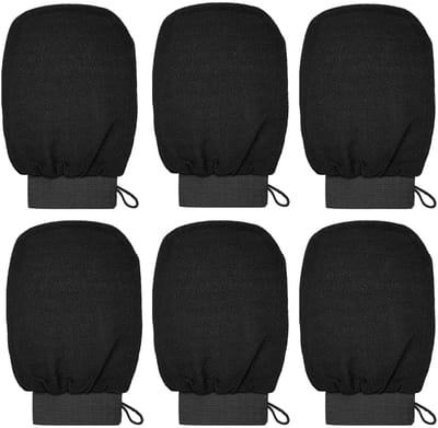 Dailygoods - KEYRI 6 stuks exfoliërende handschoenen, lichaamsscrub handschoen Tweezijdige lichaamsscrub handschoen Dode huid verwijderende handschoen Diepe lichaamsscrub voor vrouwen en mannen Bad exfoliërende