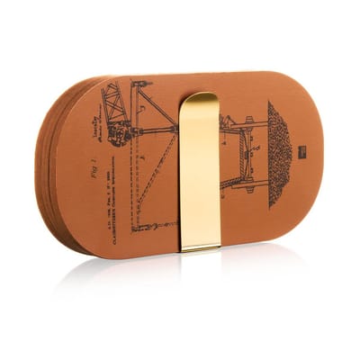 Vacuvin - Fles en Glasonderszetter - Leder - Bruin - 6 stuks