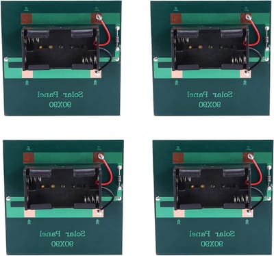 Zonnecel Oplader - Mini Zonnepaneel - Batterijen Opladen - ROHS Goedgekeurd - 4x 1W - Fotokleur