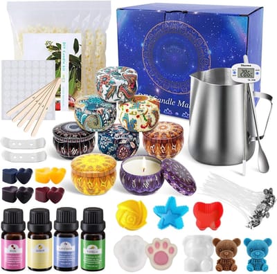 YOR® Candle Making Kit – Zelf Kaarsen Maken Set – Starterspakket - Voor Volwassenen & Kinderen - Inclusief Accessoires – DIY - Cadeau set - Meerkleurig - 22cm x 18cm x 14cm