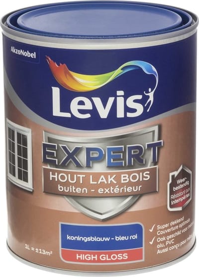 Levis - Expert Hout Lak Buiten High Gloss - Koningsblauw - 1 L