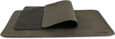 Pavelinni | Basic Line | Dubbelzijdige Placemat in eco-leer | Omkeerbaar | 30x45cm | Smoked/Graniet (K06/K07)
