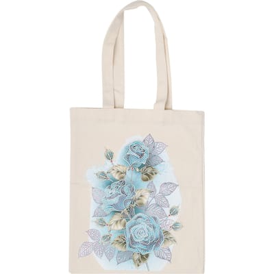 Diamond Painting Tas DIY Diamond Painting Gereedschapskit Handtas Boodschappentas voor Thuis School BB008 white
