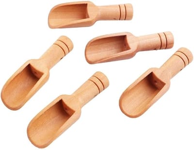 10 stuks - Mini Houten Lepels - Duurzame keukenaccessoire - Houten Schepjes - Doseerlepel - lepels voor kruiden en thee - Lepels Voor Keuken, Koken, Kruiden, Koffie, Thee, Suiker, Zout - 7.6*2.3cm - hout