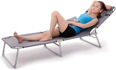Opvouwbaar Kampeerbed - Buitenbed Lounger - Ontspannen Buiten - Ergonomisch Ontwerp - 194x68cm - Groen