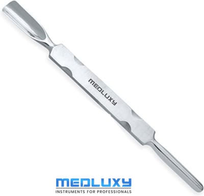 MEDLUXY® Pro - Bokkepootje - Dubbelzijdig - RVS - totale lengte 14 cm [cuticle pusher, Nagelriemduwer]