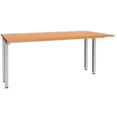 Schäfer Shop Genius bureau MODENA FLEX, 4-poots vierkante buis, ingekorte zijpanelen, B 1600 mm, beuken