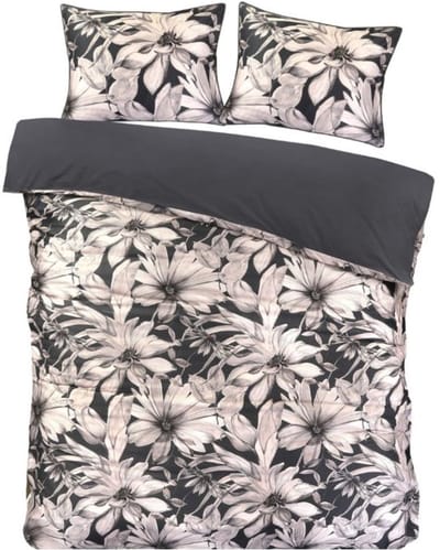 Dekbedovertrek Luna Katoen Satijn - 200x200/220 cm - Navy - Super Zacht - Hoogwaardige Kwaliteit