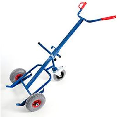 Vatenwagen met steunwiel, 1600 x 700 mm, draagvermogen: 250 kg, massief rubberbanden