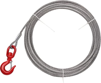 Sterke Stalen Lierkabel met Draaibare Haak - 20,3 Meter en 8000 kg Capaciteit