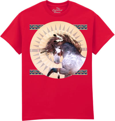 Paarden Native Sprit Circle The Coloured House T-shirt M