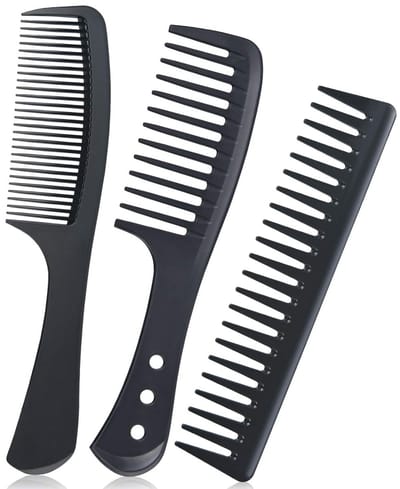TOVBMUP Set brede kammen - 3 stuks - Professionele kapperskammen - Haarstyling kapper - Salonkammen - Hittebestendig - Antistatisch - Unisex kammen