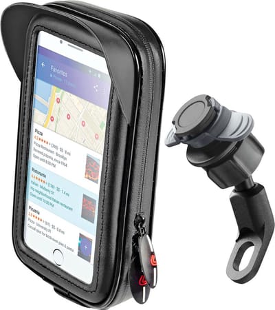 Optiline Pole Telefoonhouder Scooter - Motor - Spiegelbevestiging Met Waterdichte Hoes