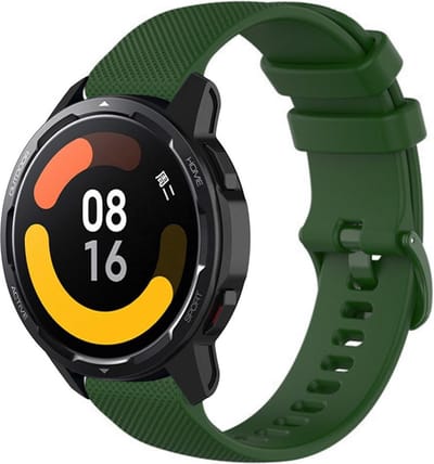Strap-it Luxe siliconen smartwatch bandje - geschikt voor Xiaomi Watch S1 (Active/Pro) / Watch 2 Pro / Watch S3 / Mi Watch / Amazfit GTR 47mm / GTR 2-3-4 / Amazfit Balance / Bip 5 - donkergroen