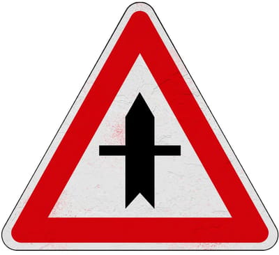 Voorrangskruispunt bord - B3 | Sign Again materiaal | 15 cm