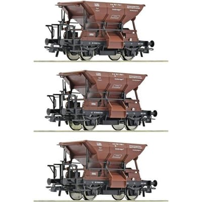 Roco 6600269 Goederenwagen DC Wagenset met drie Talbot-grindwagens van de Deutsche Bundesbahn