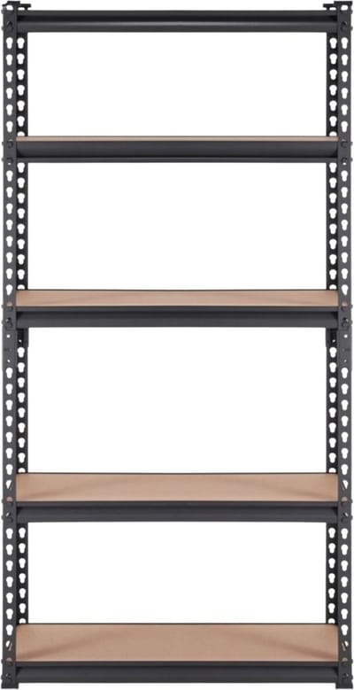 Opbergrek - Stellingkast- Rekken- Werkplaatsrek - 907,2kg Totaal - 181,4kg per Plank - 75x30x152cm Inhaaksysteem